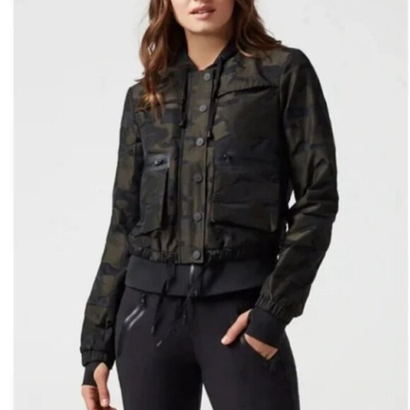 NWOT Blanc Noir Skyfall Aviator Camo Jacket Size small - Picture 1 of 11